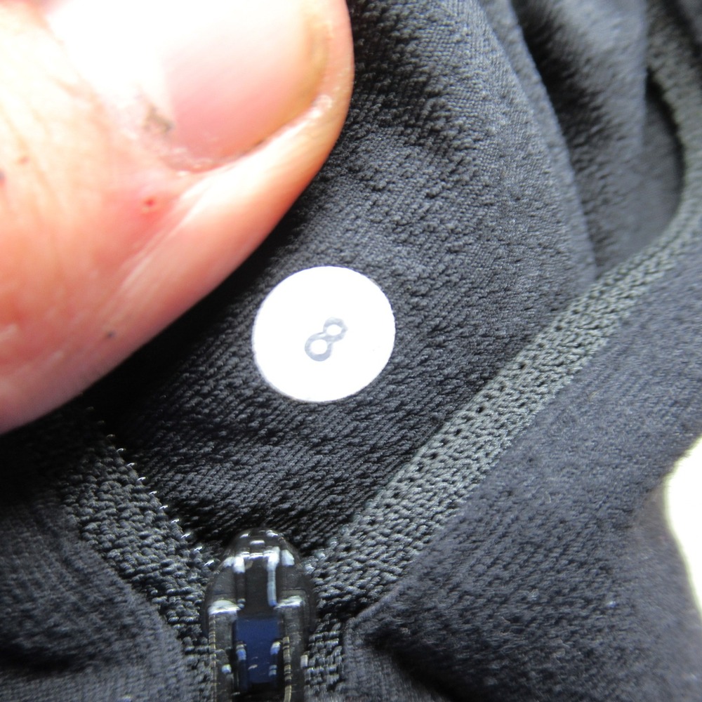 Lululemon Stride Jacket‎ Womens 8 Black Pockets Hooded Thumbholes Full Zip Yoga - Picture 4 of 11